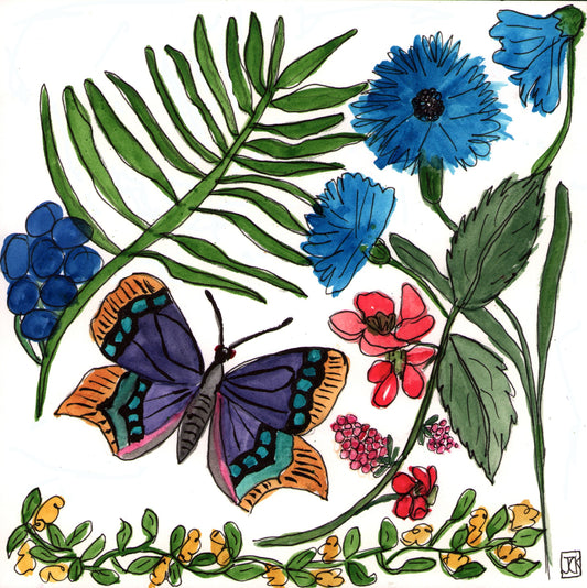 Butterflies with Coneflowers