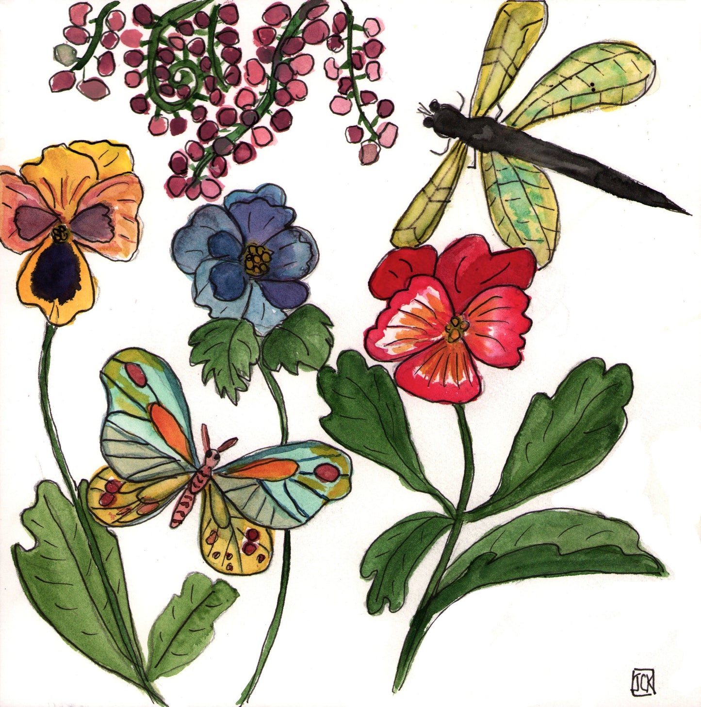 Butterfly Series # 2 butterfly and dragonfly
